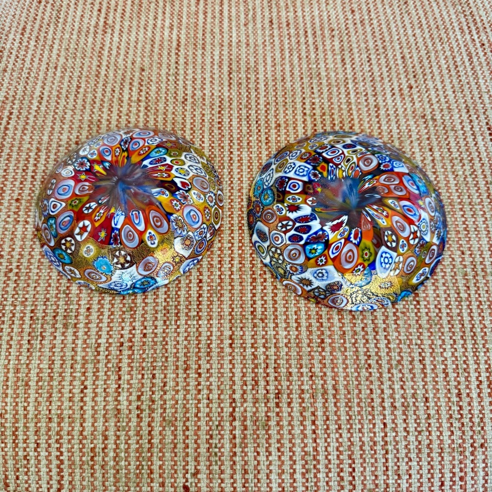 Murano Millefiori Blown Glass Tea Cup/Saucer-Set of Two - Picture 6 of 6
